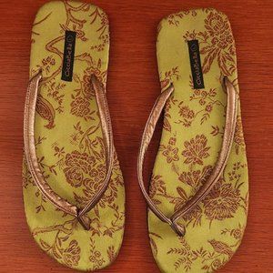 Cicciabella | Metallic Satin Flip Flops